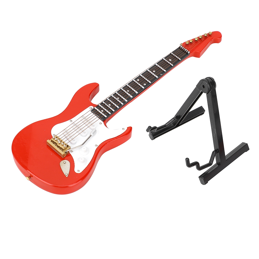 Musical Instruments - Miniature Red Electric Guitar Model Musical