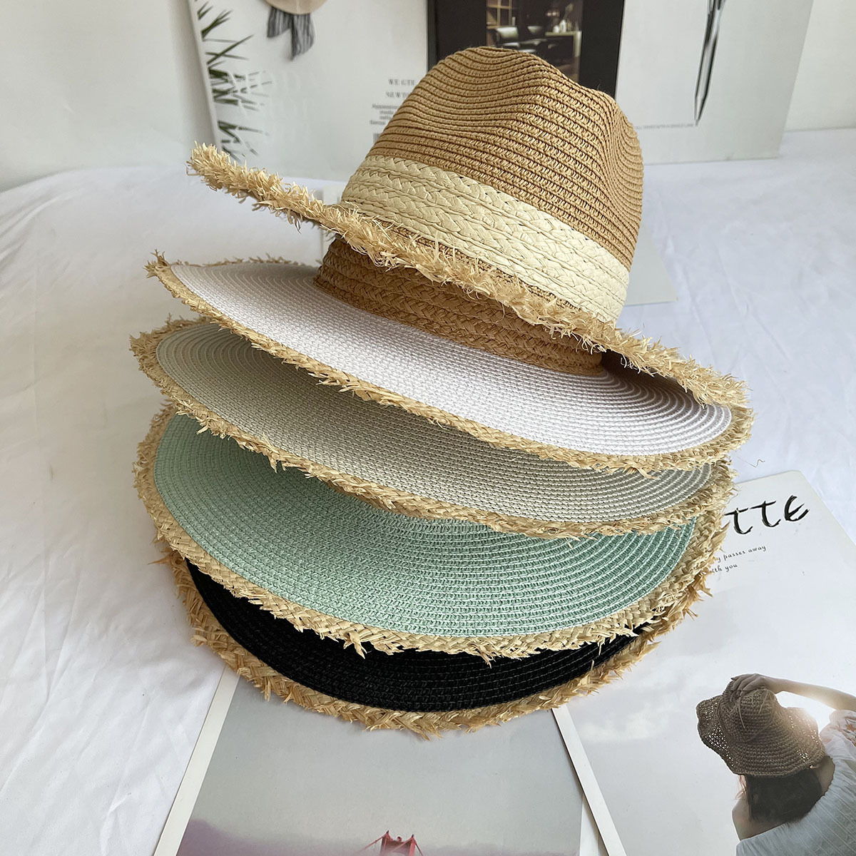 Fringed Brim Panama Hat Wide B - Musical Instrument Jazz recensie en prijs