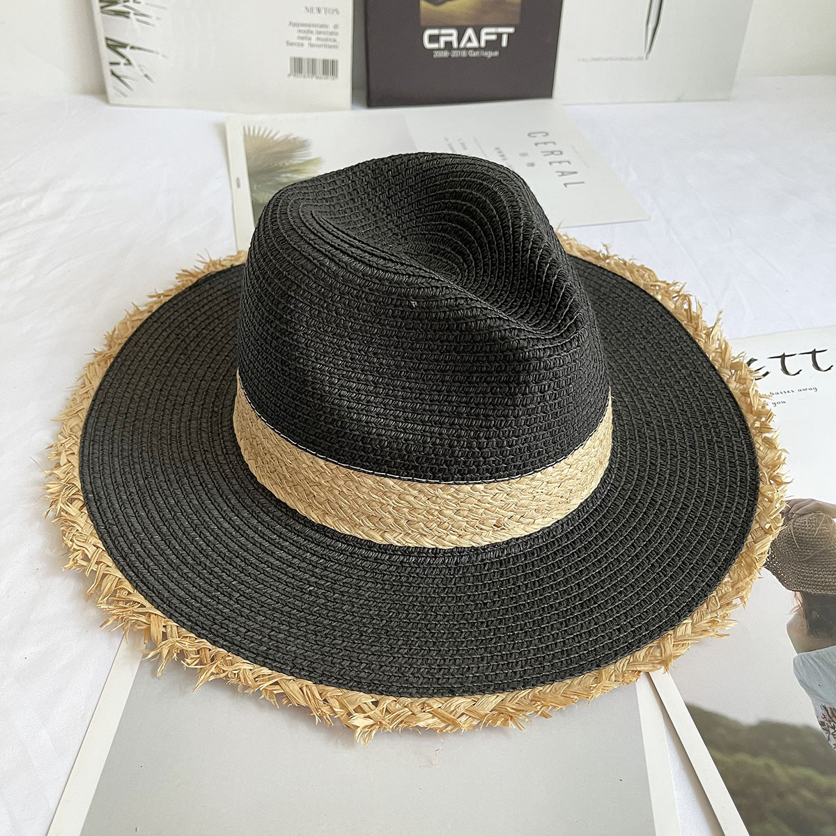 Fringed Brim Panama Hat Wide B - Musical Instrument Jazz recensie en prijs