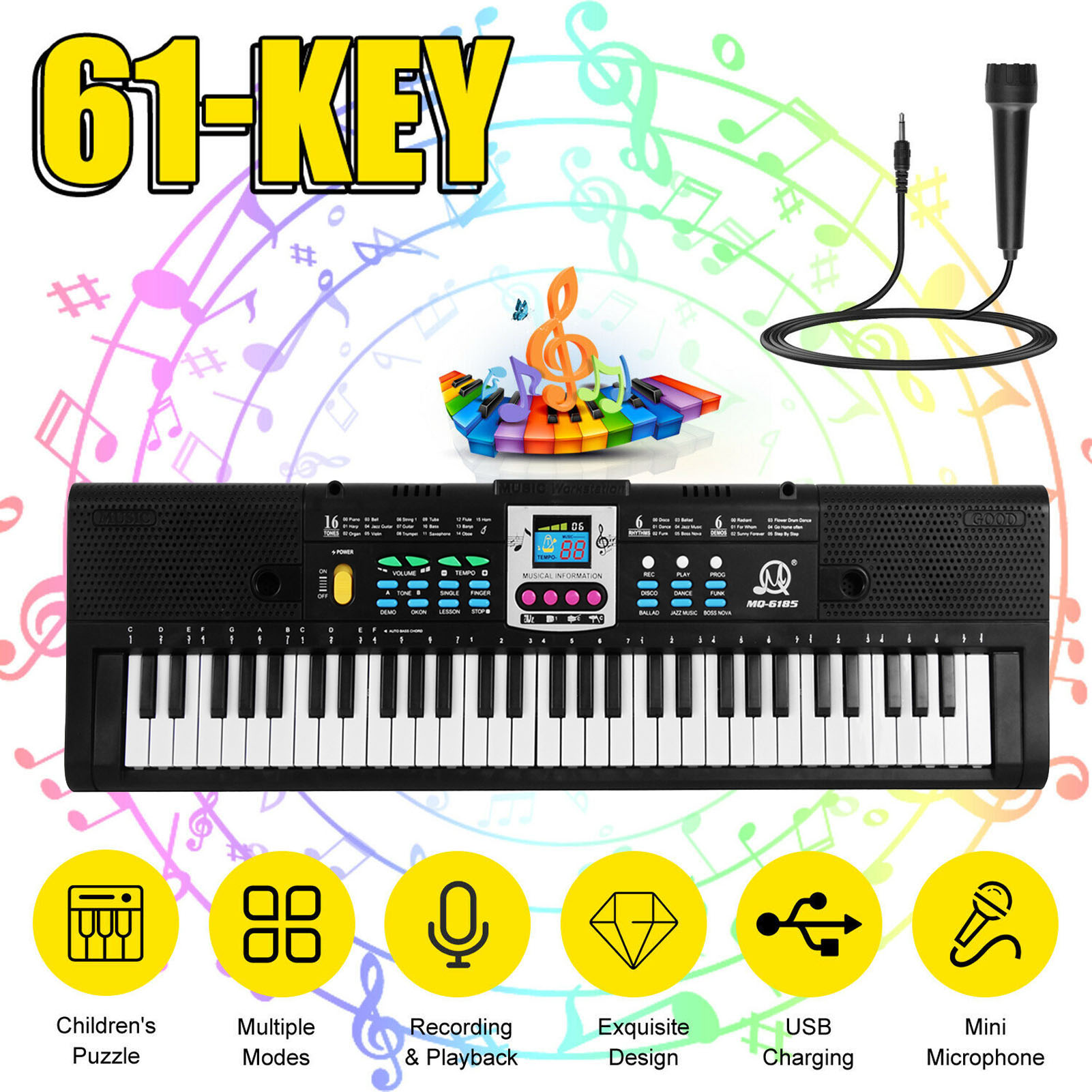 61 Keys Digital Music Electron - Musical Instruments Names recensie en prijs