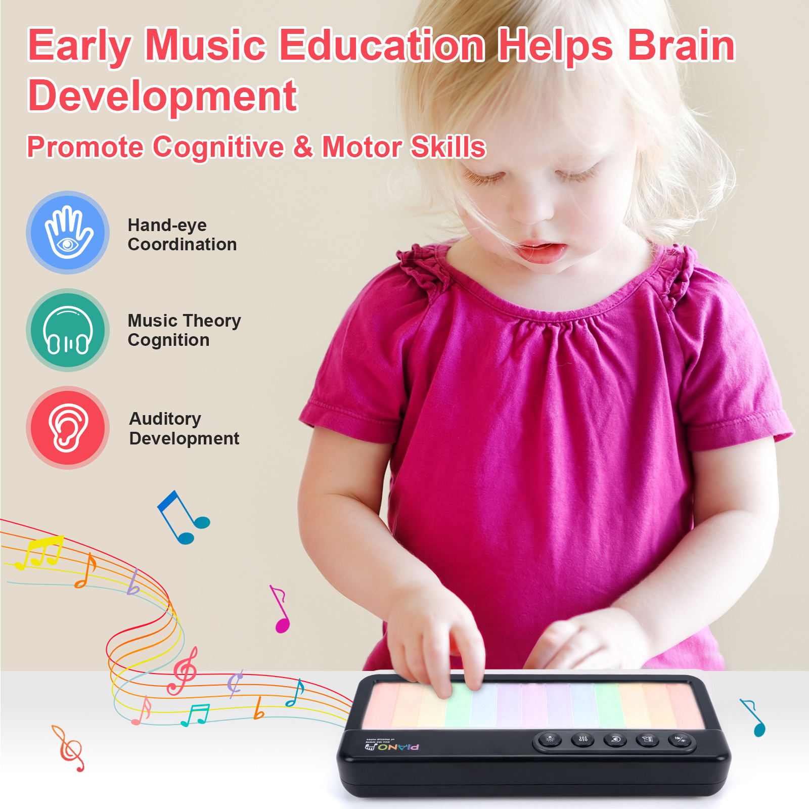 Rainbow Flashing Piano Toys wi - Musical Instruments Names recensie en prijs